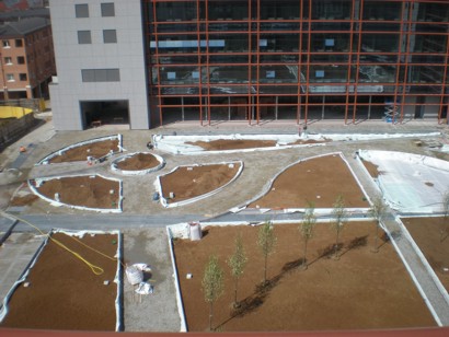 Scarpata pacciamata con lapillo