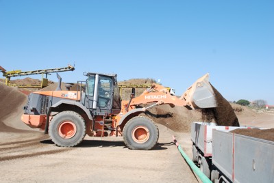 Sezione del giacimento di lapillo vulcanico a Monterosi